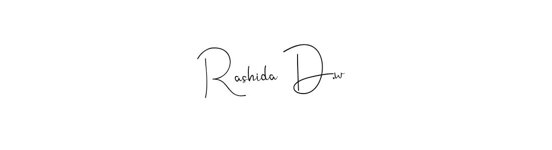 You can use this online signature creator to create a handwritten signature for the name Rashida D.w. This is the best online autograph maker. Rashida D.w signature style 4 images and pictures png