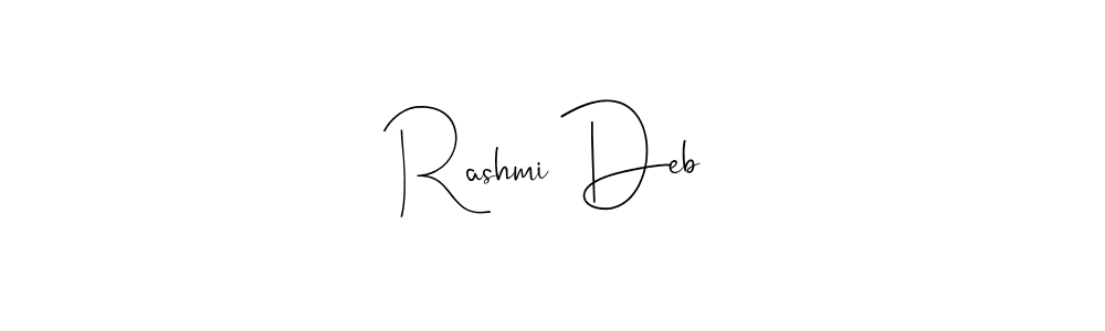 Rashmi Deb stylish signature style. Best Handwritten Sign (Andilay-7BmLP) for my name. Handwritten Signature Collection Ideas for my name Rashmi Deb. Rashmi Deb signature style 4 images and pictures png