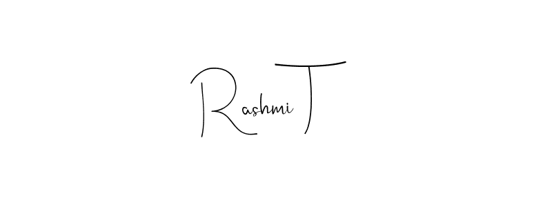 Andilay-7BmLP is a professional signature style that is perfect for those who want to add a touch of class to their signature. It is also a great choice for those who want to make their signature more unique. Get Rashmi T name to fancy signature for free. Rashmi T signature style 4 images and pictures png