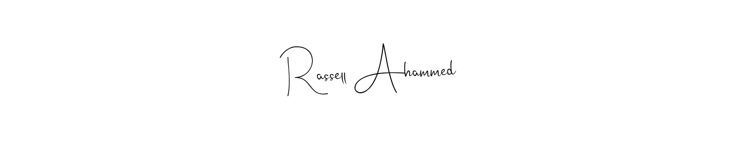 How to Draw Rassell Ahammed signature style? Andilay-7BmLP is a latest design signature styles for name Rassell Ahammed. Rassell Ahammed signature style 4 images and pictures png