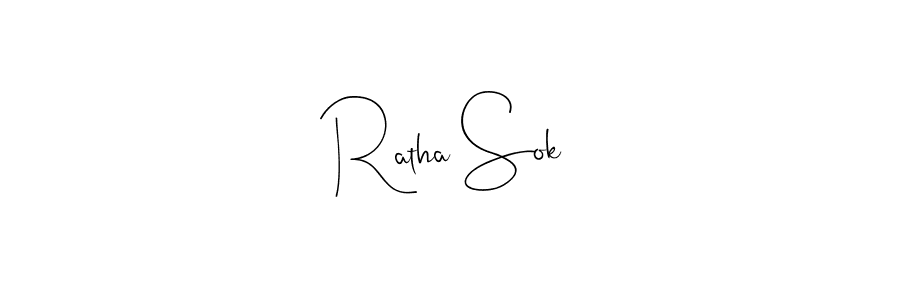 if you are searching for the best signature style for your name Ratha Sok. so please give up your signature search. here we have designed multiple signature styles  using Andilay-7BmLP. Ratha Sok signature style 4 images and pictures png