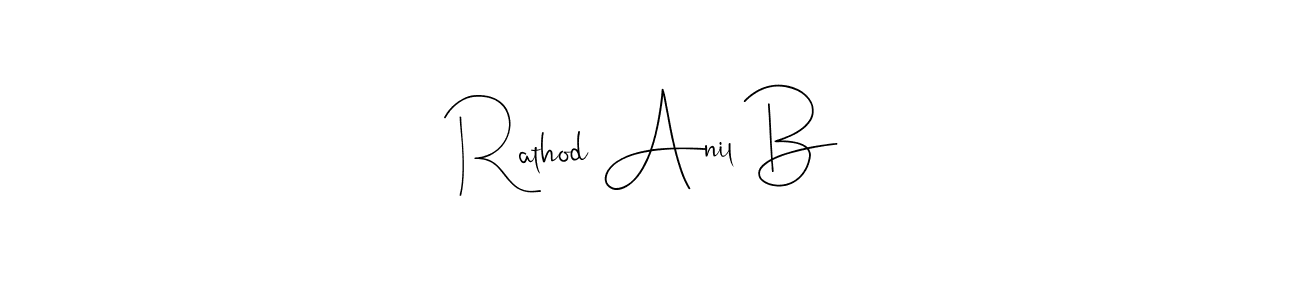 Also You can easily find your signature by using the search form. We will create Rathod Anil B name handwritten signature images for you free of cost using Andilay-7BmLP sign style. Rathod Anil B signature style 4 images and pictures png