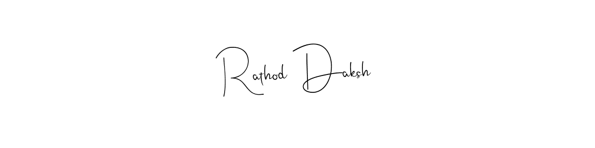 if you are searching for the best signature style for your name Rathod Daksh. so please give up your signature search. here we have designed multiple signature styles  using Andilay-7BmLP. Rathod Daksh signature style 4 images and pictures png