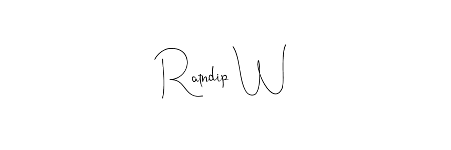 Create a beautiful signature design for name Ratndip W. With this signature (Andilay-7BmLP) fonts, you can make a handwritten signature for free. Ratndip W signature style 4 images and pictures png