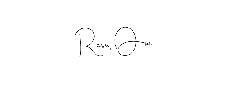 Andilay-7BmLP is a professional signature style that is perfect for those who want to add a touch of class to their signature. It is also a great choice for those who want to make their signature more unique. Get Raval Om name to fancy signature for free. Raval Om signature style 4 images and pictures png