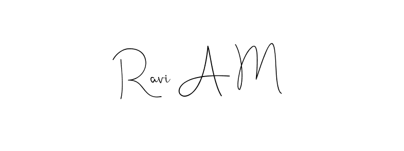This is the best signature style for the Ravi A M name. Also you like these signature font (Andilay-7BmLP). Mix name signature. Ravi A M signature style 4 images and pictures png