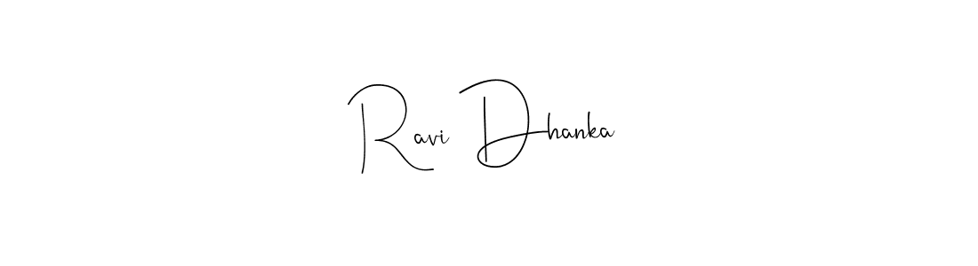 Use a signature maker to create a handwritten signature online. With this signature software, you can design (Andilay-7BmLP) your own signature for name Ravi Dhanka. Ravi Dhanka signature style 4 images and pictures png