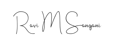 Upgrade your professional image with Ravi M Sangani signature created with Andilay-7BmLP font. Fast, free, and watermark-free download. Ravi M Sangani signature style 4 images and pictures png