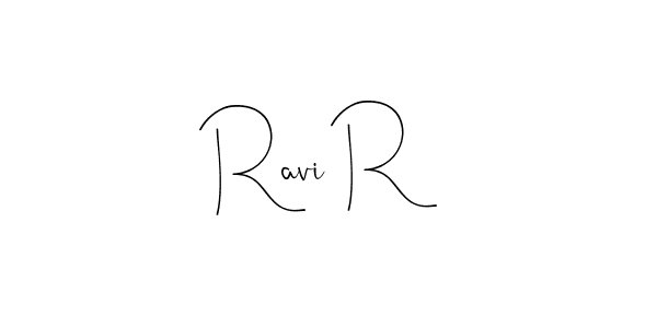 Also we have Ravi R name is the best signature style. Create professional handwritten signature collection using Andilay-7BmLP autograph style. Ravi R signature style 4 images and pictures png