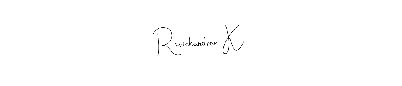 Andilay-7BmLP is a professional signature style that is perfect for those who want to add a touch of class to their signature. It is also a great choice for those who want to make their signature more unique. Get Ravichandran K name to fancy signature for free. Ravichandran K signature style 4 images and pictures png