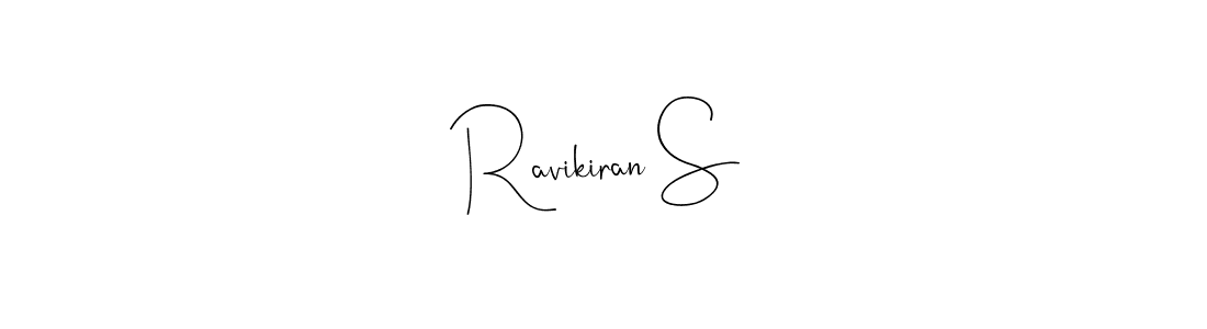 Use a signature maker to create a handwritten signature online. With this signature software, you can design (Andilay-7BmLP) your own signature for name Ravikiran S. Ravikiran S signature style 4 images and pictures png