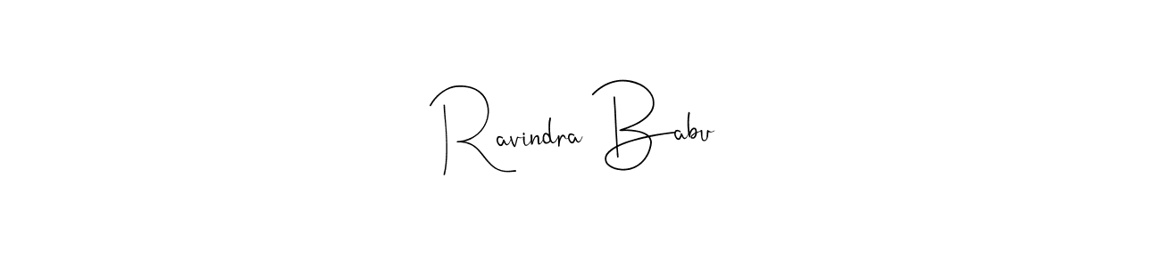 Make a beautiful signature design for name Ravindra Babu. With this signature (Andilay-7BmLP) style, you can create a handwritten signature for free. Ravindra Babu signature style 4 images and pictures png