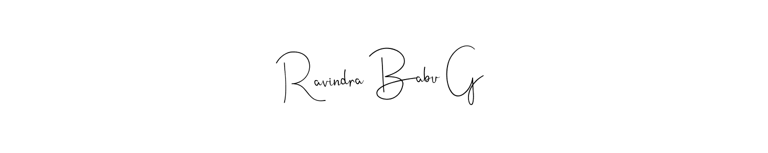 Ravindra Babu G stylish signature style. Best Handwritten Sign (Andilay-7BmLP) for my name. Handwritten Signature Collection Ideas for my name Ravindra Babu G. Ravindra Babu G signature style 4 images and pictures png