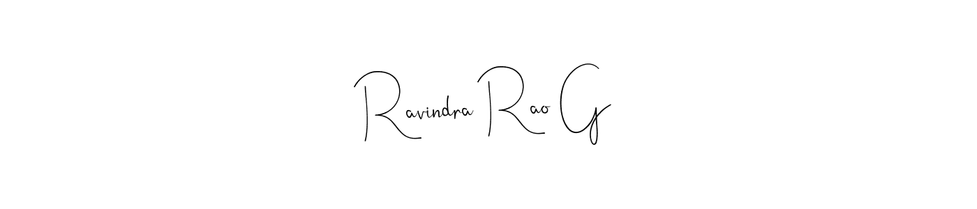 Andilay-7BmLP is a professional signature style that is perfect for those who want to add a touch of class to their signature. It is also a great choice for those who want to make their signature more unique. Get Ravindra Rao G name to fancy signature for free. Ravindra Rao G signature style 4 images and pictures png
