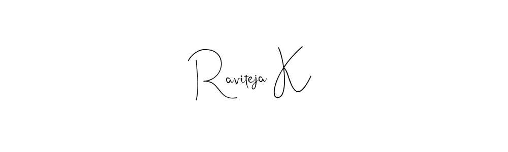 Also You can easily find your signature by using the search form. We will create Raviteja K name handwritten signature images for you free of cost using Andilay-7BmLP sign style. Raviteja K signature style 4 images and pictures png