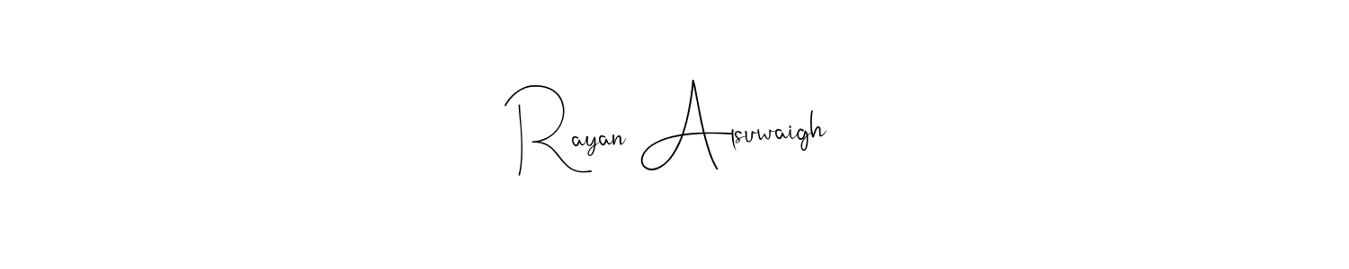 This is the best signature style for the Rayan Alsuwaigh name. Also you like these signature font (Andilay-7BmLP). Mix name signature. Rayan Alsuwaigh signature style 4 images and pictures png