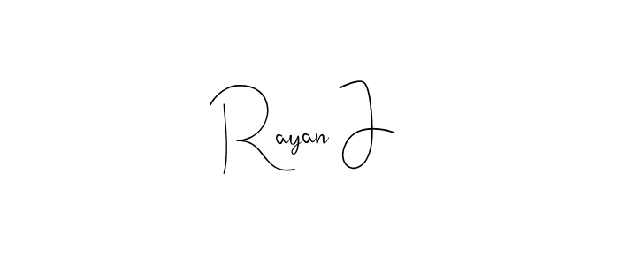 The best way (Andilay-7BmLP) to make a short signature is to pick only two or three words in your name. The name Rayan J include a total of six letters. For converting this name. Rayan J signature style 4 images and pictures png