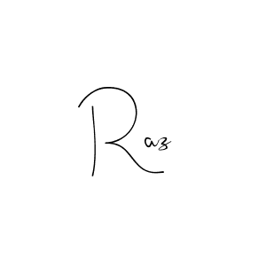 Create a beautiful signature design for name Raz. With this signature (Andilay-7BmLP) fonts, you can make a handwritten signature for free. Raz signature style 4 images and pictures png