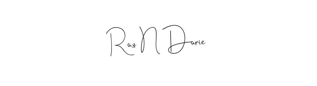 Make a beautiful signature design for name Raz N Darie. With this signature (Andilay-7BmLP) style, you can create a handwritten signature for free. Raz N Darie signature style 4 images and pictures png