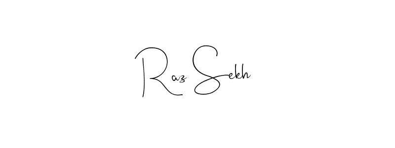 Also You can easily find your signature by using the search form. We will create Raz Sekh name handwritten signature images for you free of cost using Andilay-7BmLP sign style. Raz Sekh signature style 4 images and pictures png