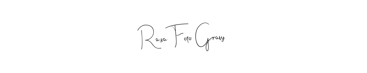 Raza Foto Grafy stylish signature style. Best Handwritten Sign (Andilay-7BmLP) for my name. Handwritten Signature Collection Ideas for my name Raza Foto Grafy. Raza Foto Grafy signature style 4 images and pictures png
