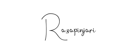 Enhance your business communications with Razapinjari signature in Andilay-7BmLP lettering. Clean, modern, and universally compatible. Razapinjari signature style 4 images and pictures png