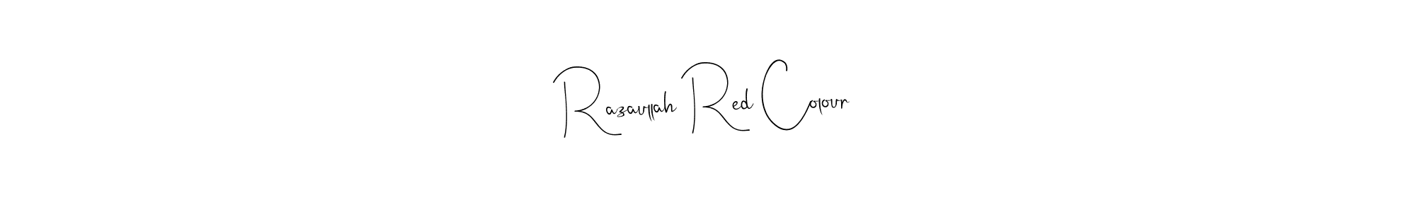 Design your own signature with our free online signature maker. With this signature software, you can create a handwritten (Andilay-7BmLP) signature for name Razaullah Red Colour. Razaullah Red Colour signature style 4 images and pictures png