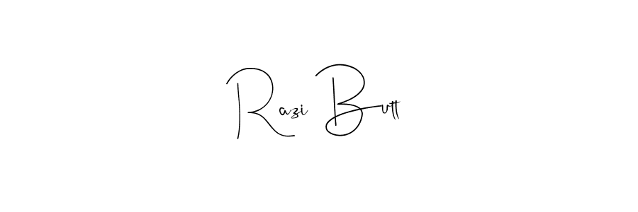 You should practise on your own different ways (Andilay-7BmLP) to write your name (Razi Butt) in signature. don't let someone else do it for you. Razi Butt signature style 4 images and pictures png