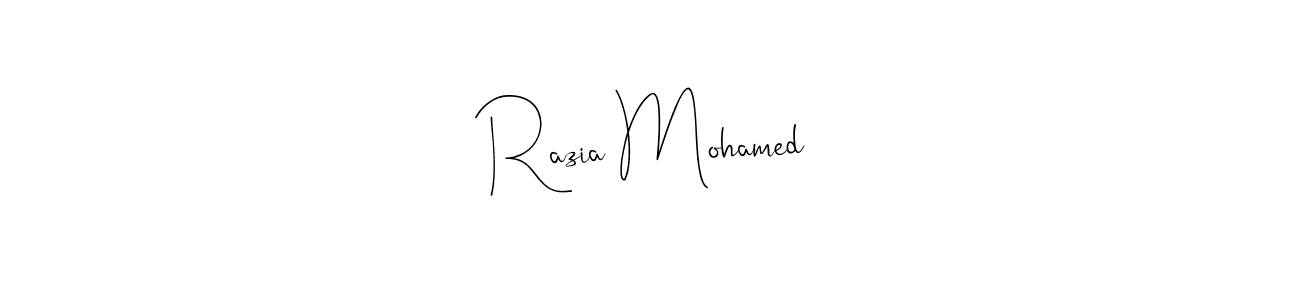 Design your own signature with our free online signature maker. With this signature software, you can create a handwritten (Andilay-7BmLP) signature for name Razia Mohamed. Razia Mohamed signature style 4 images and pictures png