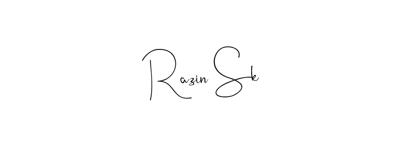 Use a signature maker to create a handwritten signature online. With this signature software, you can design (Andilay-7BmLP) your own signature for name Razin Sk. Razin Sk signature style 4 images and pictures png
