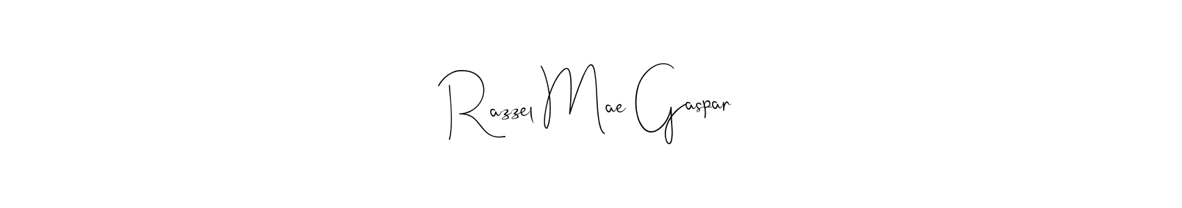 Andilay-7BmLP is a professional signature style that is perfect for those who want to add a touch of class to their signature. It is also a great choice for those who want to make their signature more unique. Get Razzel Mae Gaspar name to fancy signature for free. Razzel Mae Gaspar signature style 4 images and pictures png