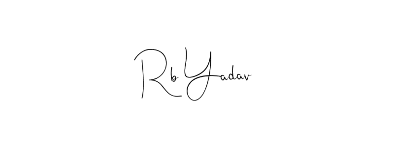 Make a beautiful signature design for name Rb Yadav. With this signature (Andilay-7BmLP) style, you can create a handwritten signature for free. Rb Yadav signature style 4 images and pictures png