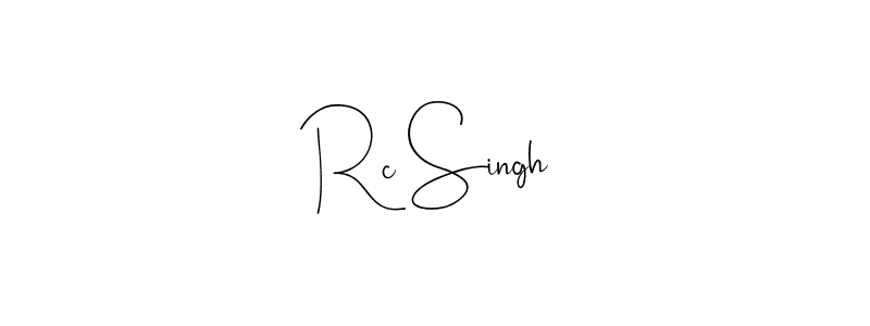 It looks lik you need a new signature style for name Rc Singh. Design unique handwritten (Andilay-7BmLP) signature with our free signature maker in just a few clicks. Rc Singh signature style 4 images and pictures png