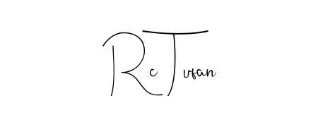 Upgrade your professional image with Rc Tufan signature created with Andilay-7BmLP font. Fast, free, and watermark-free download. Rc Tufan signature style 4 images and pictures png