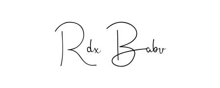 Transform the name Rdx Babu into a signature masterpiece using Andilay-7BmLP font. Ideal for photographers, artists, and creators looking for watermarks. Rdx Babu signature style 4 images and pictures png