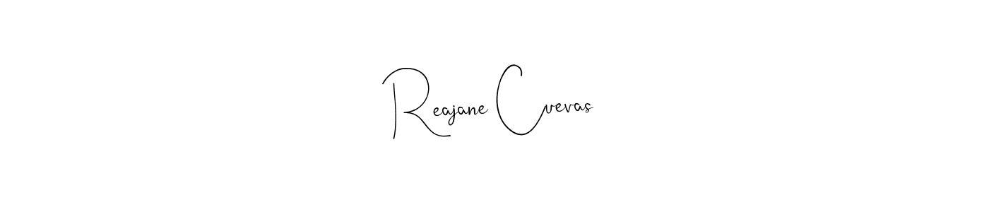 Make a short Reajane Cuevas signature style. Manage your documents anywhere anytime using Andilay-7BmLP. Create and add eSignatures, submit forms, share and send files easily. Reajane Cuevas signature style 4 images and pictures png