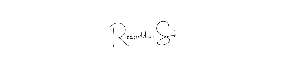 Design your own signature with our free online signature maker. With this signature software, you can create a handwritten (Andilay-7BmLP) signature for name Reasuddin Sk. Reasuddin Sk signature style 4 images and pictures png