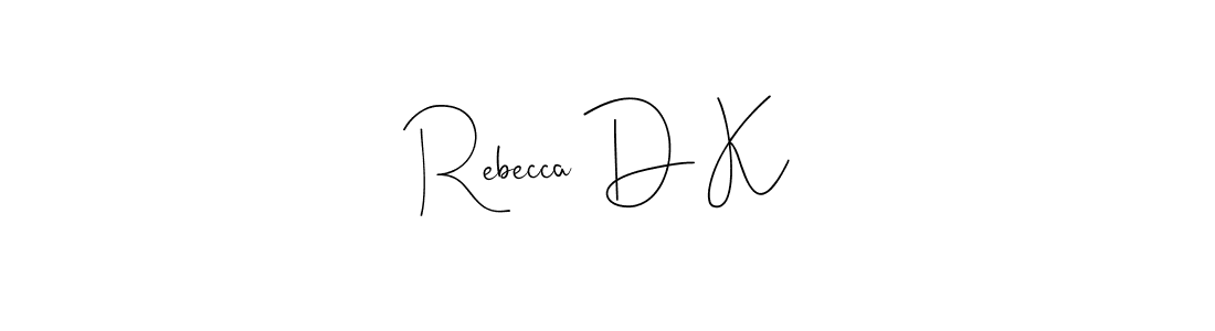 Here are the top 10 professional signature styles for the name Rebecca D K. These are the best autograph styles you can use for your name. Rebecca D K signature style 4 images and pictures png