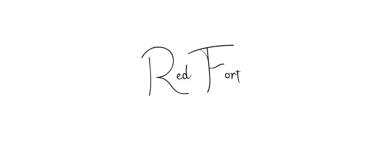 How to make Red Fort name signature. Use Andilay-7BmLP style for creating short signs online. This is the latest handwritten sign. Red Fort signature style 4 images and pictures png