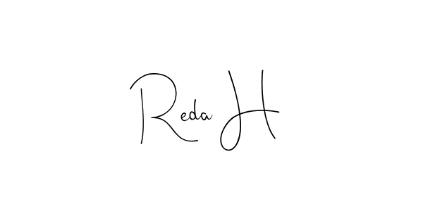 You can use this online signature creator to create a handwritten signature for the name Reda H. This is the best online autograph maker. Reda H signature style 4 images and pictures png