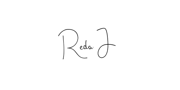 You should practise on your own different ways (Andilay-7BmLP) to write your name (Reda J) in signature. don't let someone else do it for you. Reda J signature style 4 images and pictures png