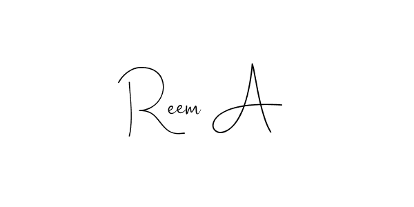 It looks lik you need a new signature style for name Reem A. Design unique handwritten (Andilay-7BmLP) signature with our free signature maker in just a few clicks. Reem A signature style 4 images and pictures png