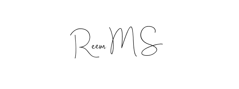 This is the best signature style for the Reem M S name. Also you like these signature font (Andilay-7BmLP). Mix name signature. Reem M S signature style 4 images and pictures png