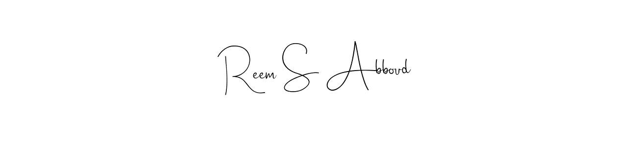 Make a beautiful signature design for name Reem S Abboud. Use this online signature maker to create a handwritten signature for free. Reem S Abboud signature style 4 images and pictures png
