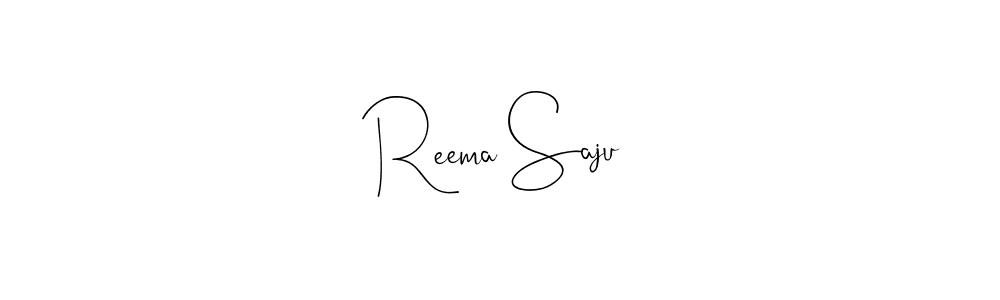 Create a beautiful signature design for name Reema Saju. With this signature (Andilay-7BmLP) fonts, you can make a handwritten signature for free. Reema Saju signature style 4 images and pictures png