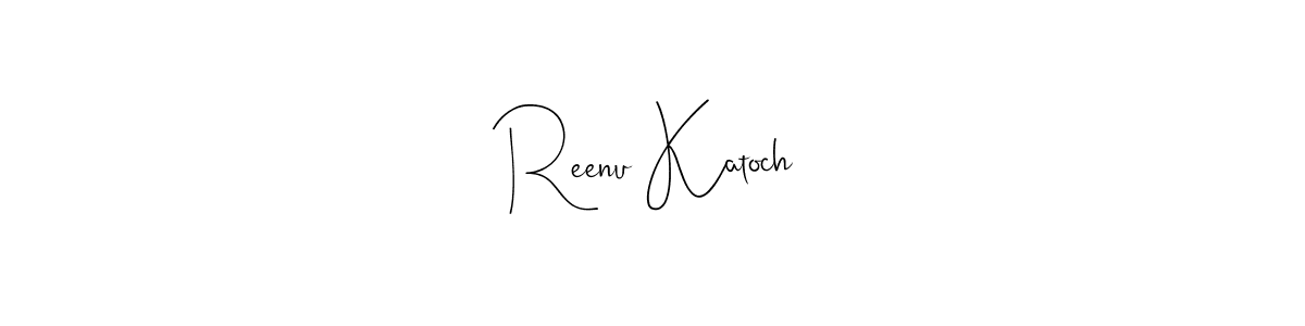 You can use this online signature creator to create a handwritten signature for the name Reenu Katoch. This is the best online autograph maker. Reenu Katoch signature style 4 images and pictures png