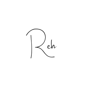 Design your own signature with our free online signature maker. With this signature software, you can create a handwritten (Andilay-7BmLP) signature for name Reh. Reh signature style 4 images and pictures png