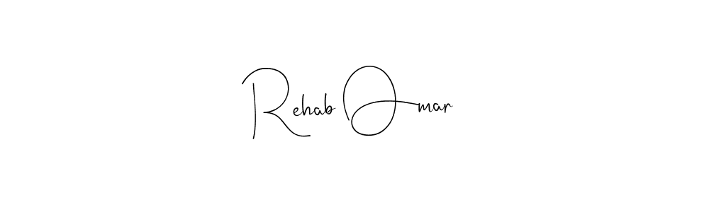if you are searching for the best signature style for your name Rehab Omar. so please give up your signature search. here we have designed multiple signature styles  using Andilay-7BmLP. Rehab Omar signature style 4 images and pictures png