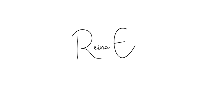 Make a beautiful signature design for name Reina E. Use this online signature maker to create a handwritten signature for free. Reina E signature style 4 images and pictures png