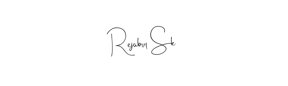 if you are searching for the best signature style for your name Rejabul Sk. so please give up your signature search. here we have designed multiple signature styles  using Andilay-7BmLP. Rejabul Sk signature style 4 images and pictures png